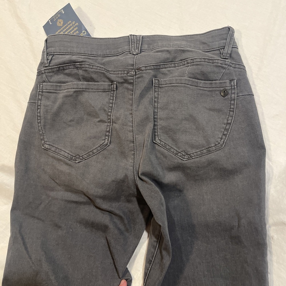Democracy Jeans Women's "Ab" Solution Gray Straight Leg Pants Size 10 New - Picture 9 of 10